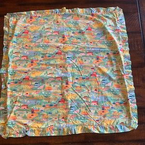 Farm‎ theme unisex baby blanket cotton and chenille